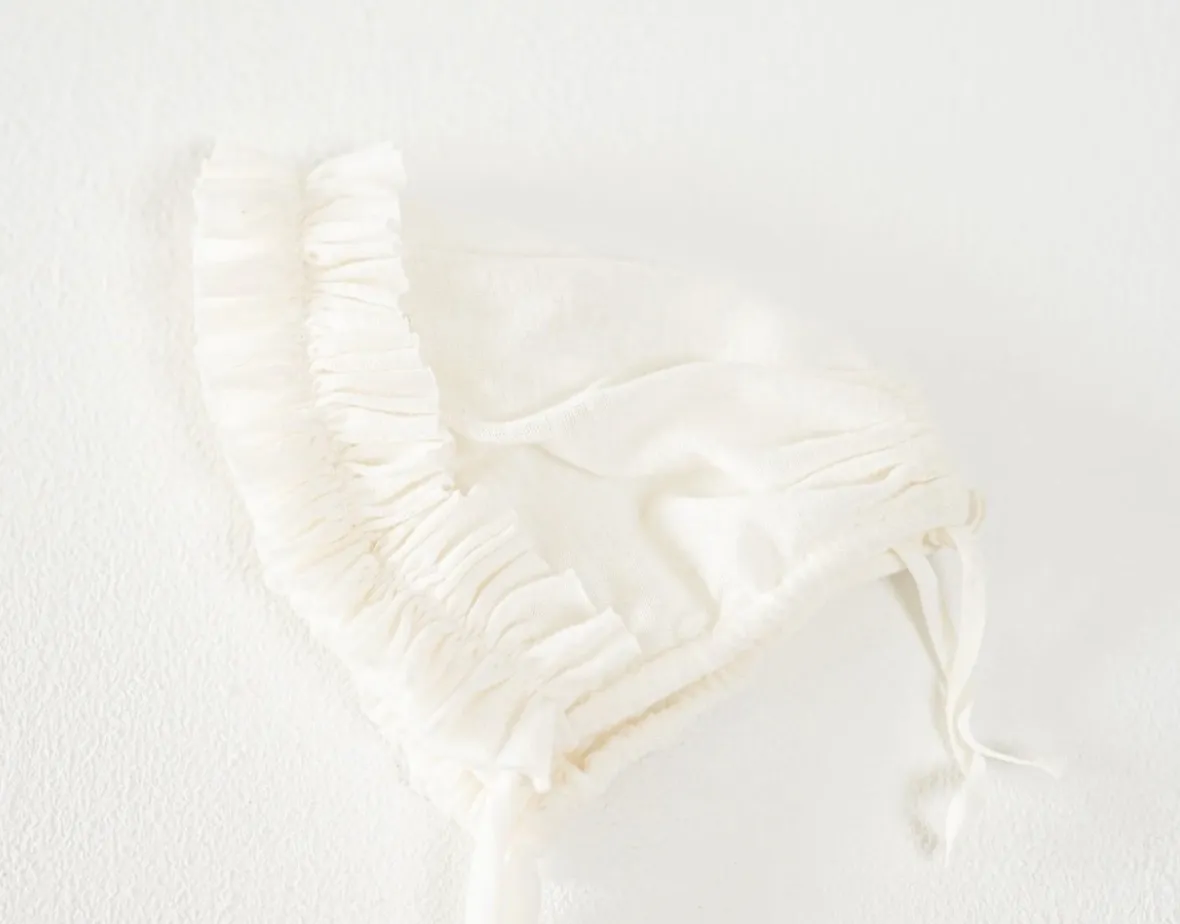 White Cotton Bonnet