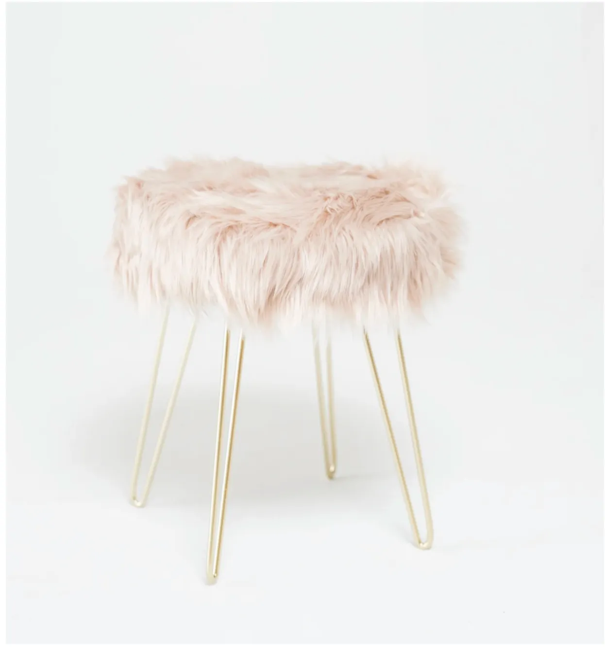 Pink Fluffy Stool