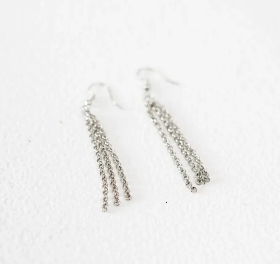 Silver Chain Earrings