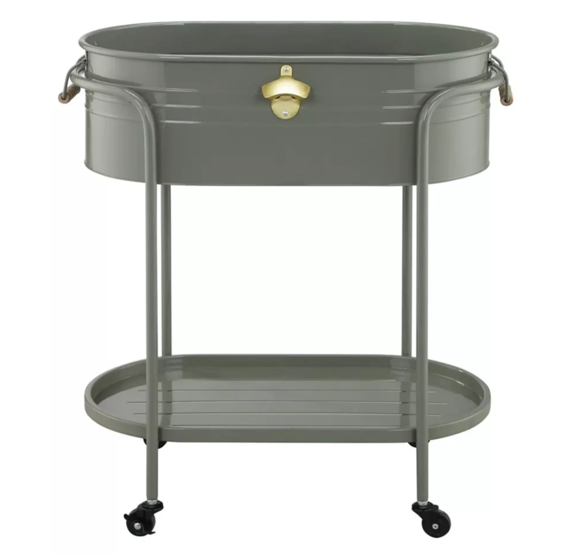 Ice Bucket Stand w/ Bottle Opener (Sage Green) 