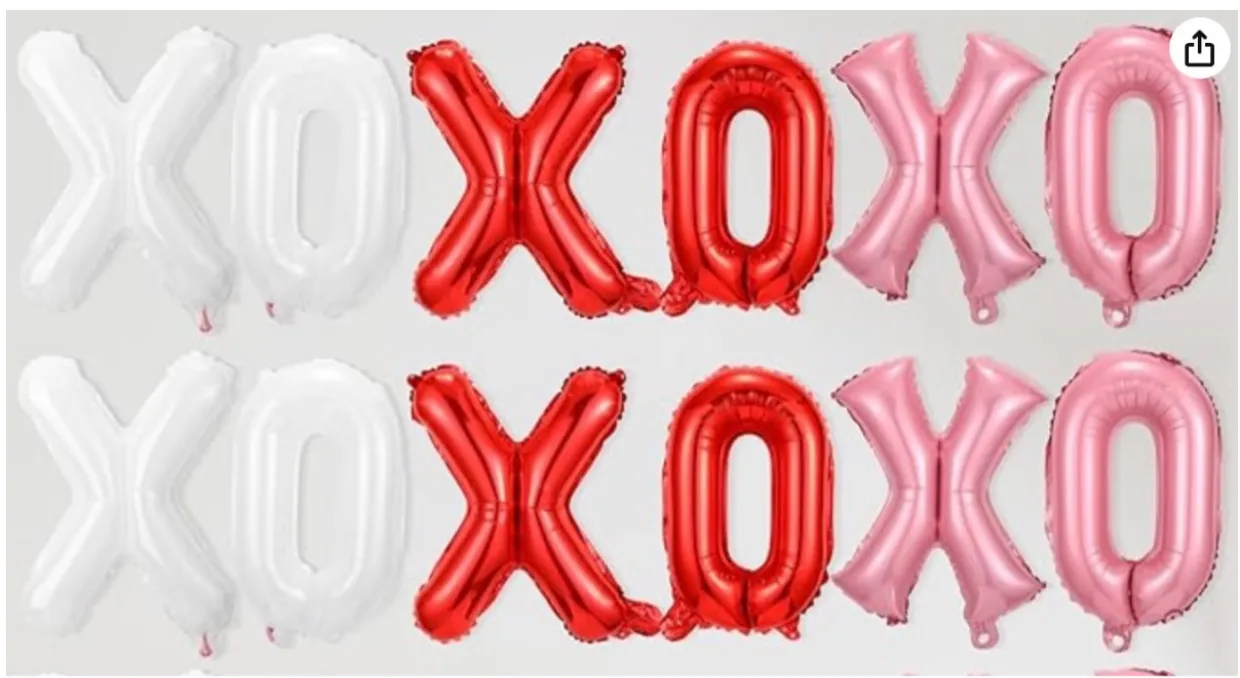 XOXO Balloons (Air Filled) - Set of Two