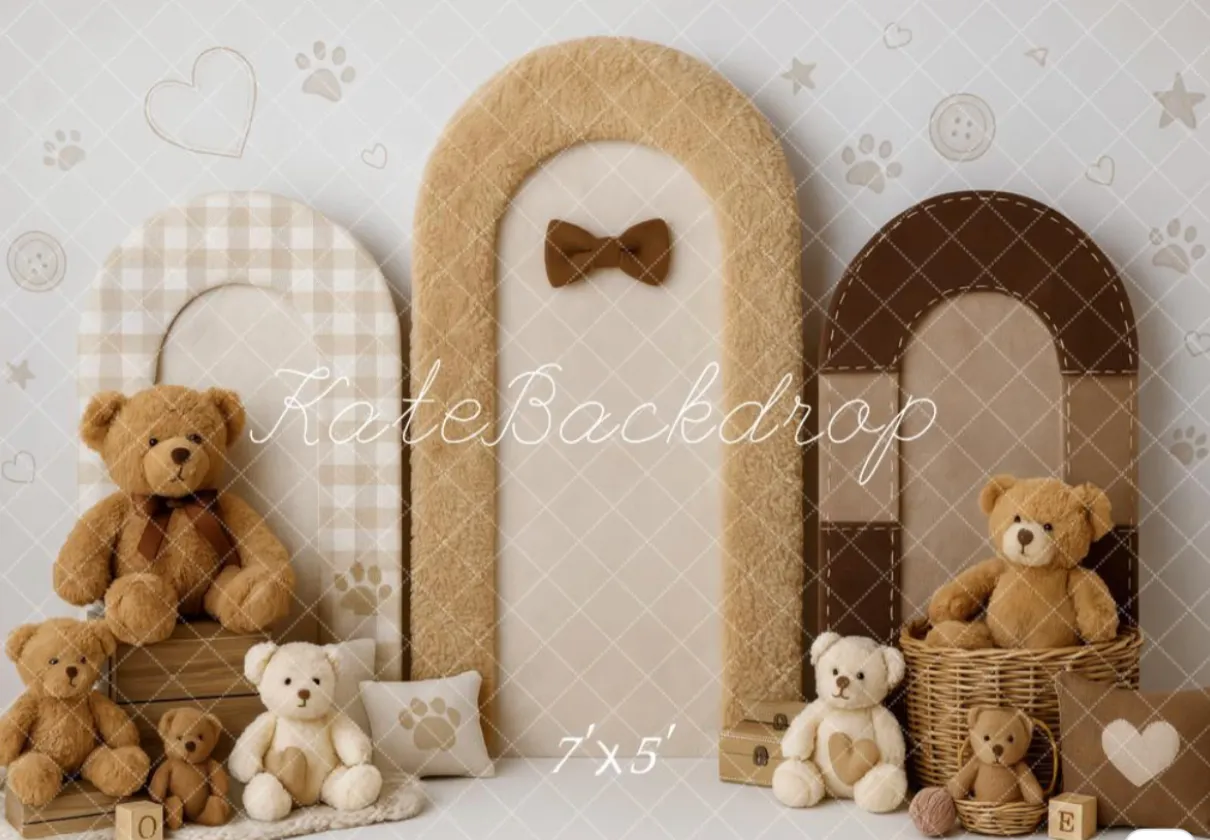 Cozy Teddy Bear Backdrop (7x5)