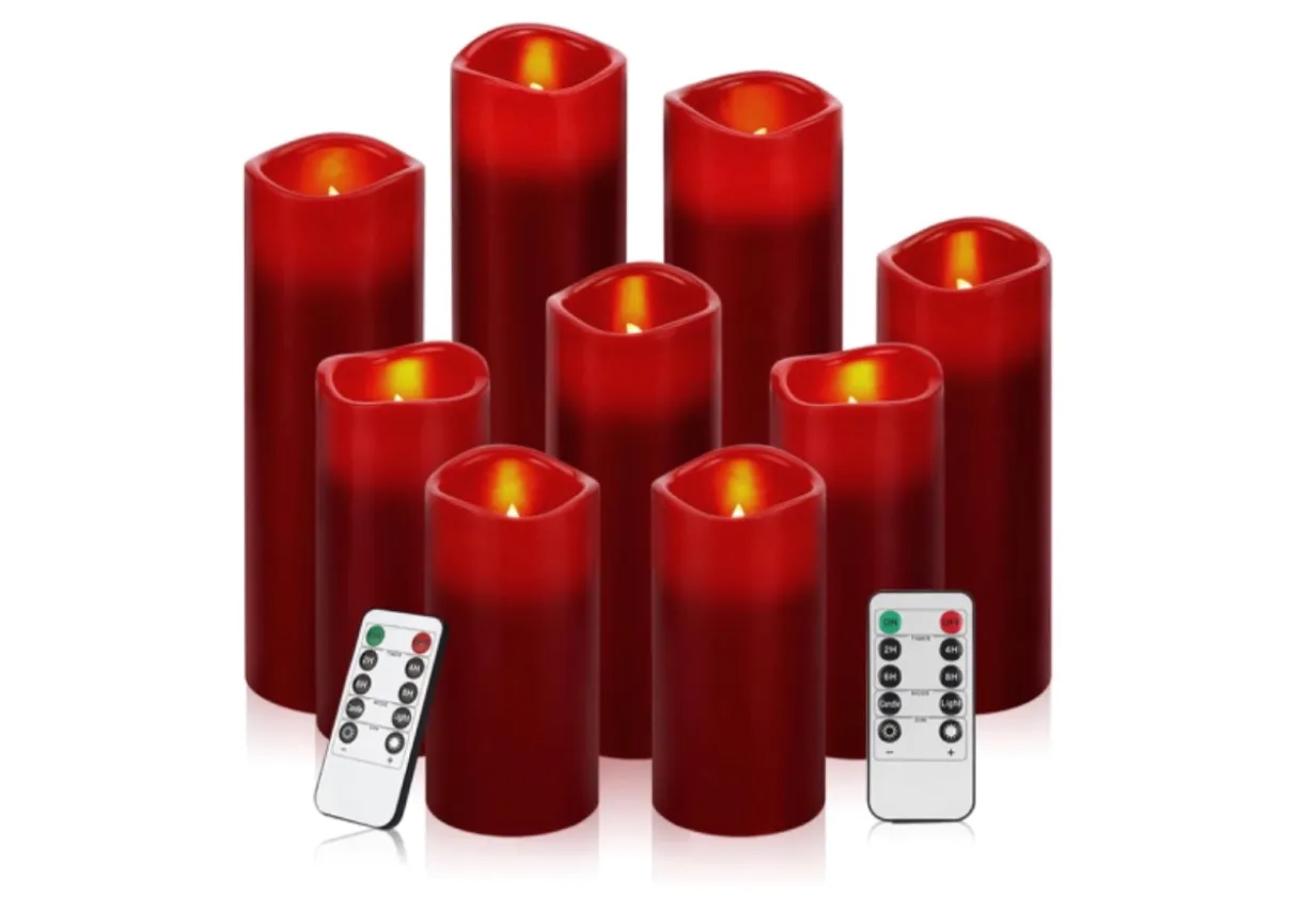 Red LED Candles