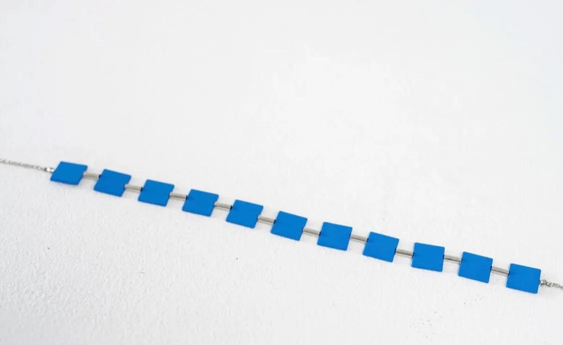 Blue Squares Necklace