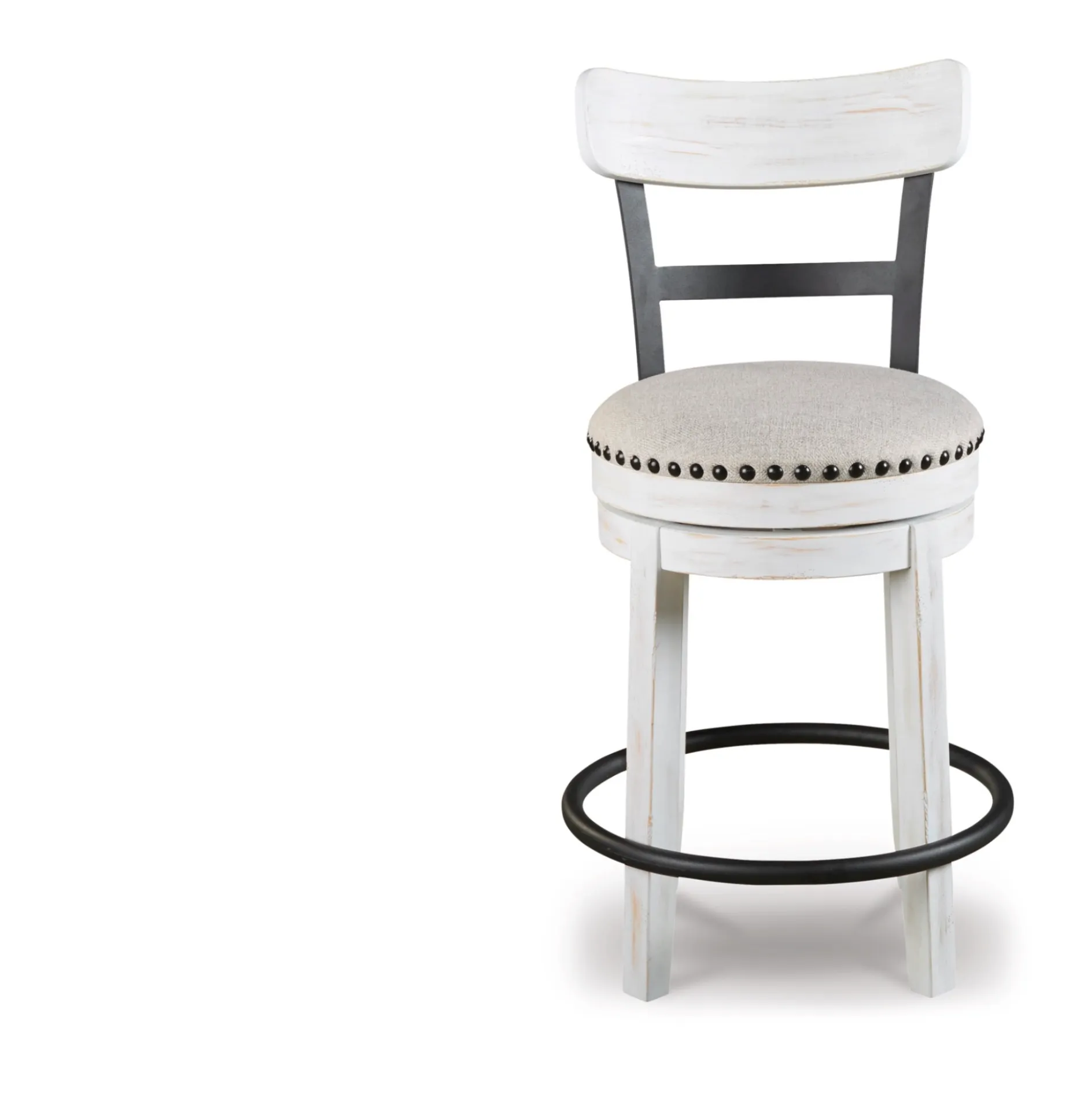 White Washed Counter Height Stool