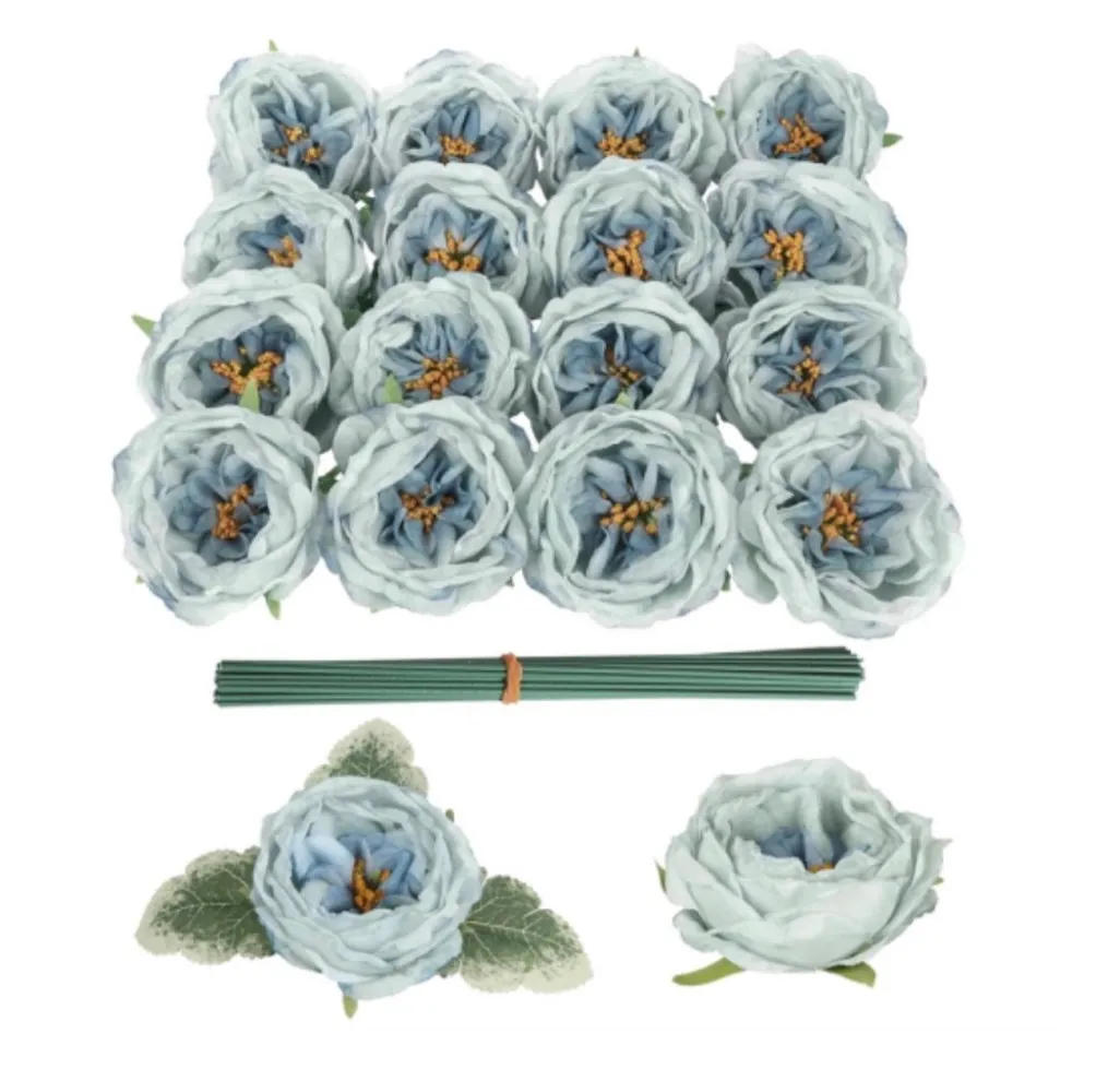 Light Blue Peony Blooms