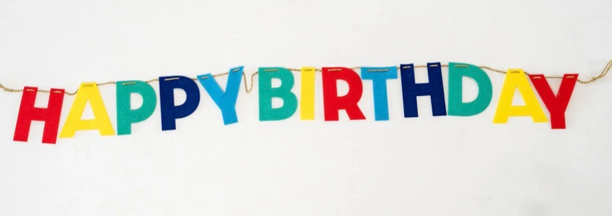Happy Birthday Banner (Primary Colors)