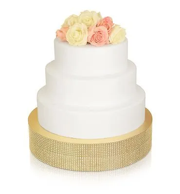 Gold Rhinestone Cake Stand (Large) 