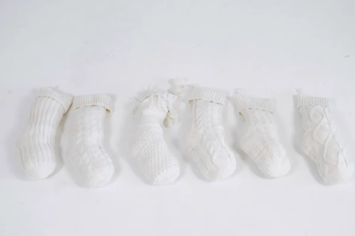 White Woven Stockings
