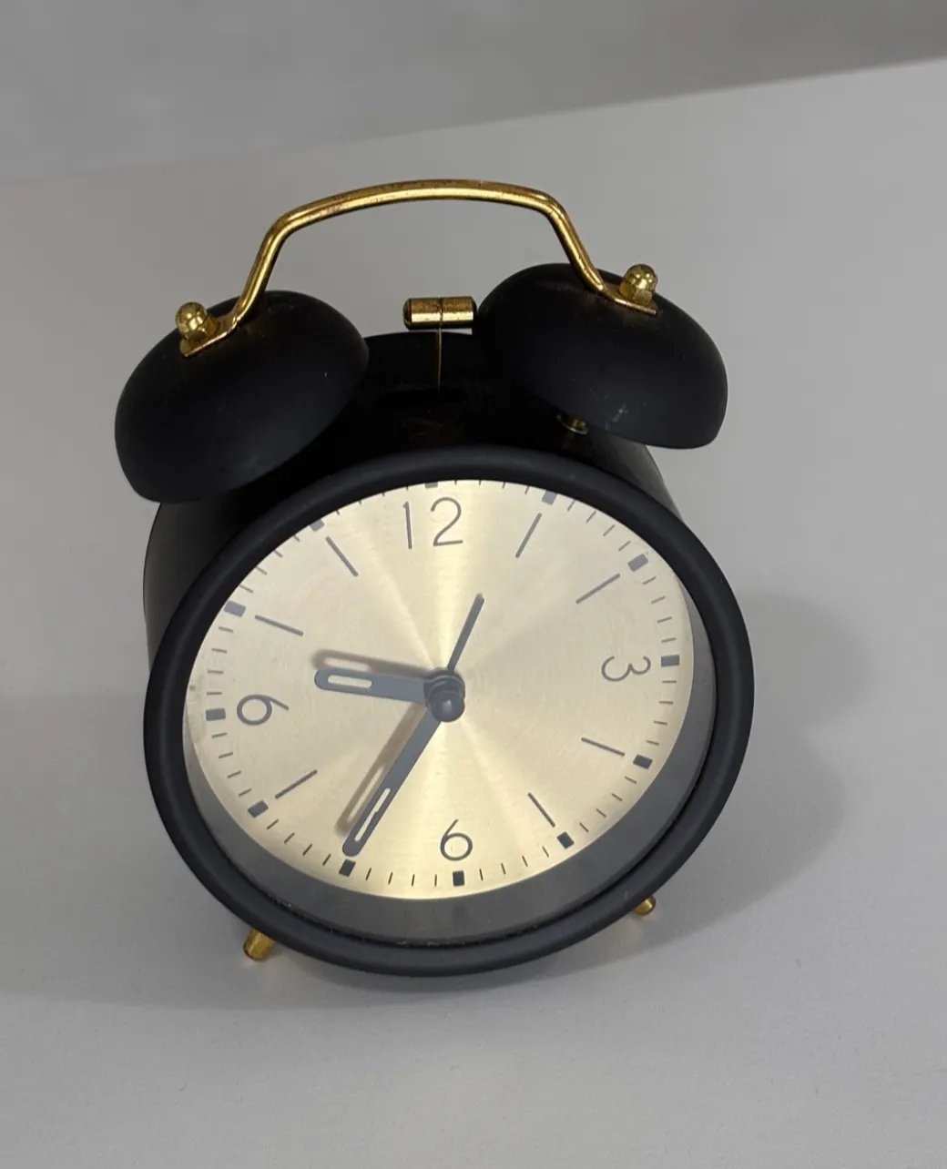 Alarm Clock (Black w/ Gold Face) 