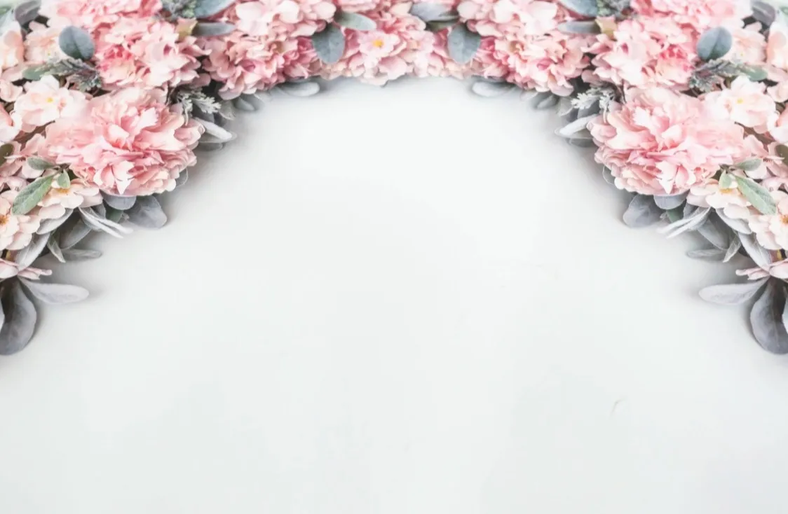 Floral Poly Paper Floor Backdrop