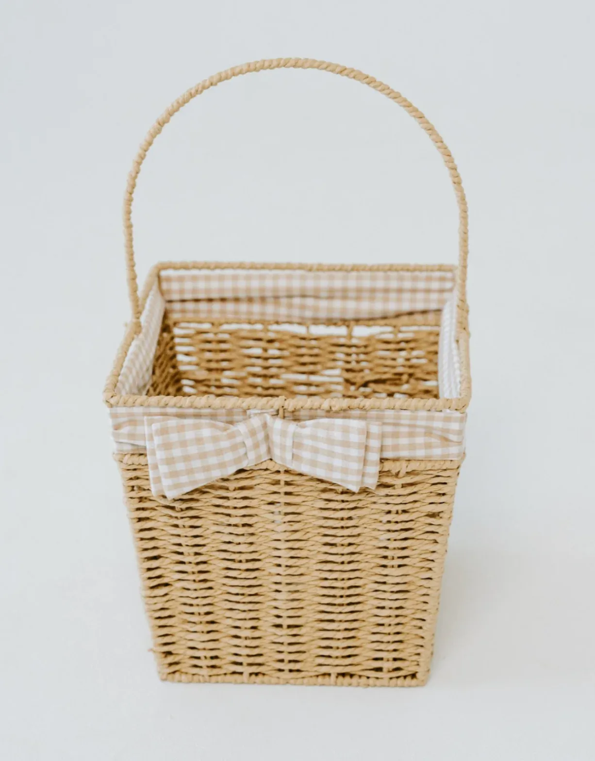 Wicker Basket with Bow
