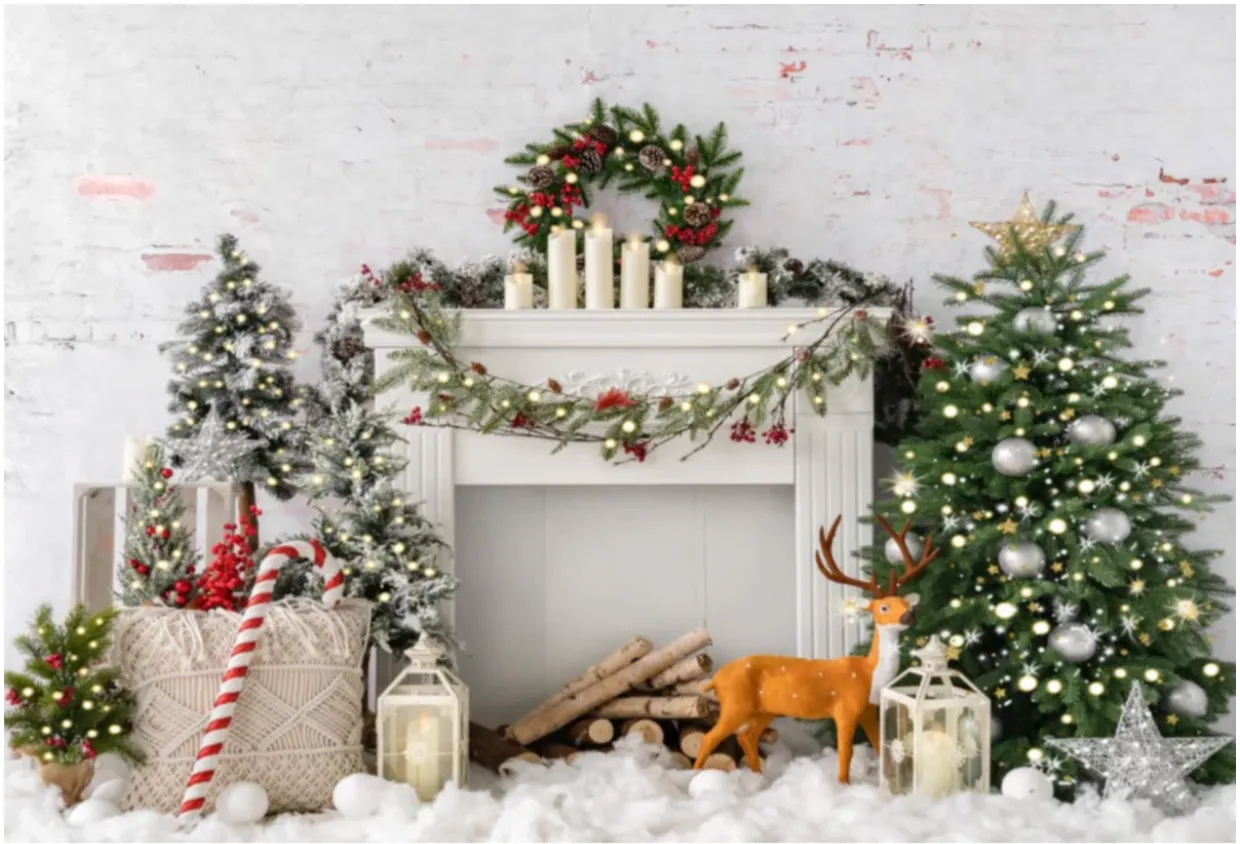 Christmas Fireplace (10x8)