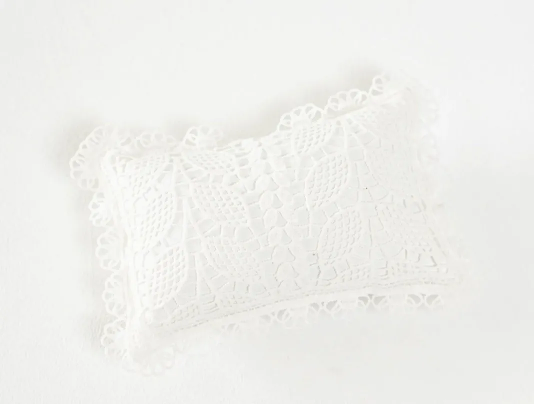 White Lace Pillow
