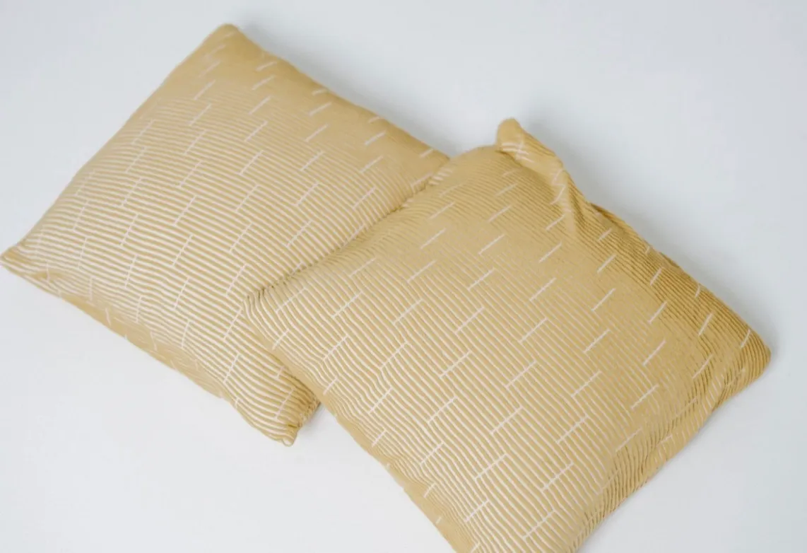 Yellow Striped Pillow (Qty:2)