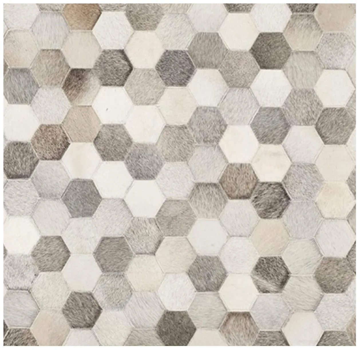 Cow Hide Tile Pattern Rug