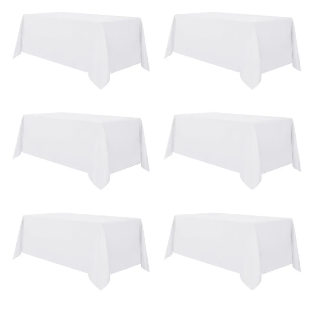 White Tablecloth 90 x 156 (Qty:6)