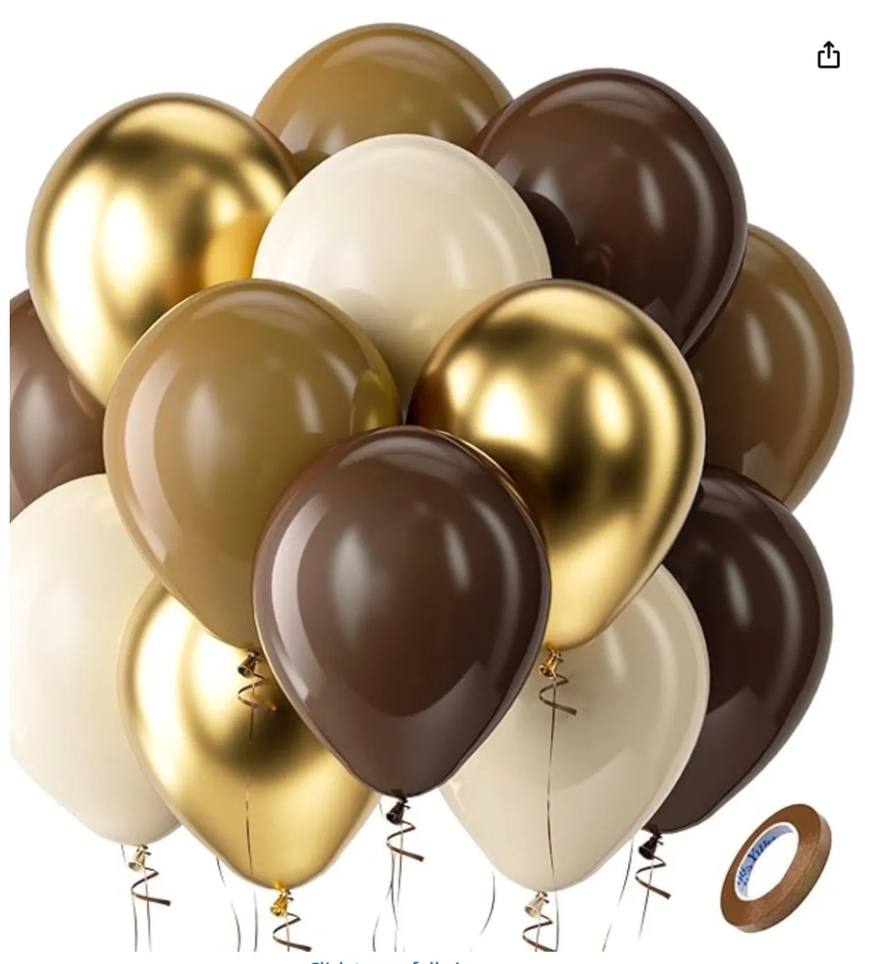 Brown Balloon Cluster | 8 Balloons