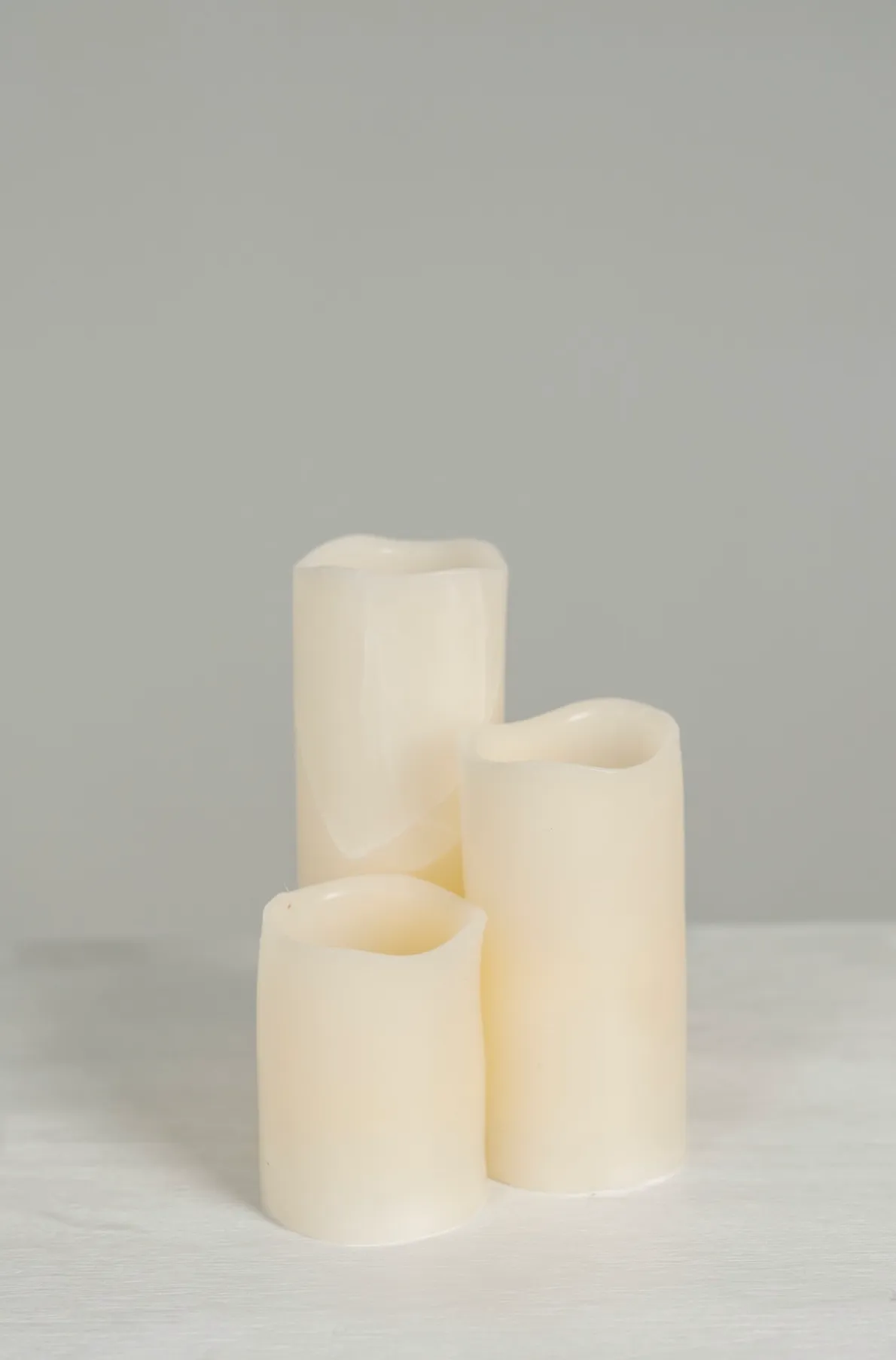 LED Off White Cream Candles