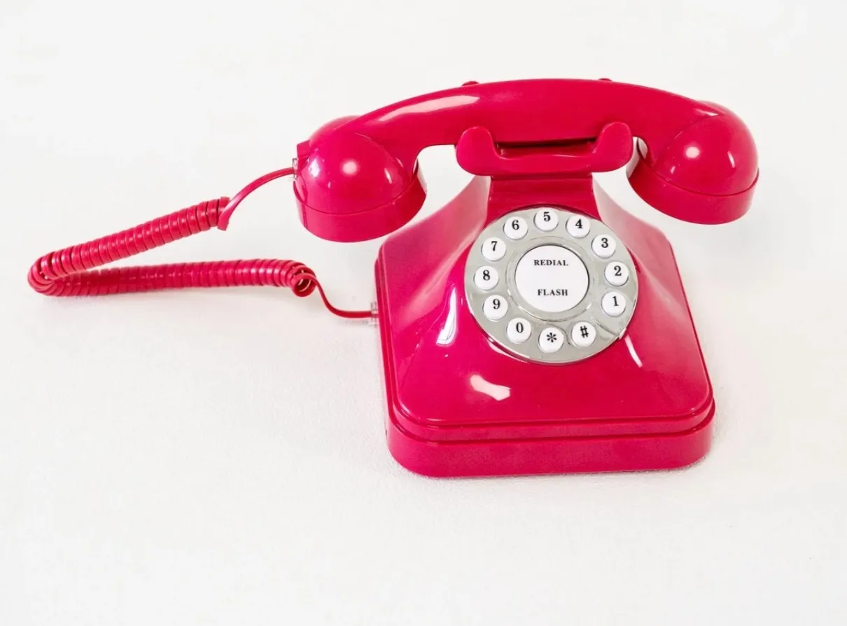 Hot Pink Retro Phone