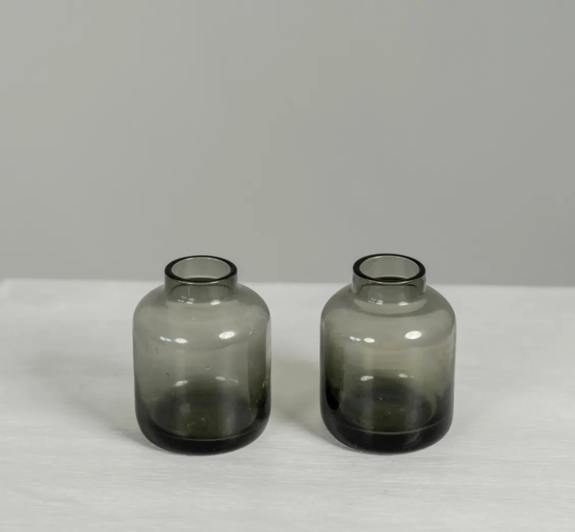 Coal Bud Vases
