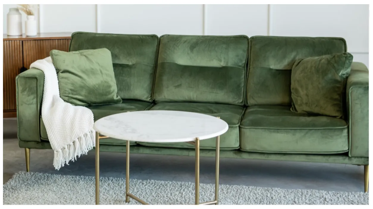 Ashley Signature Green Velvet Couch