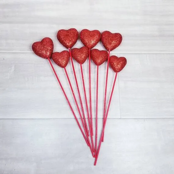 Red heart sticks