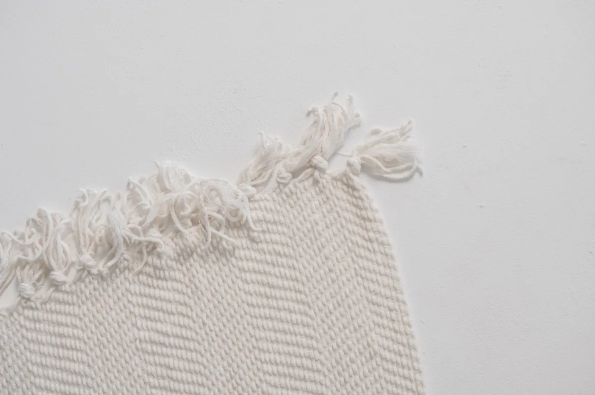Off White Blanket with Tassels