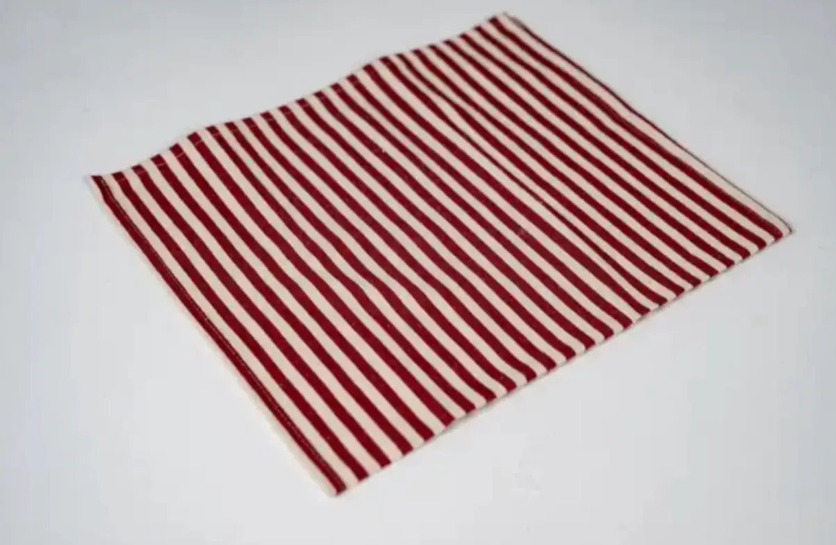 Red and White Stripped Kitchen Towel