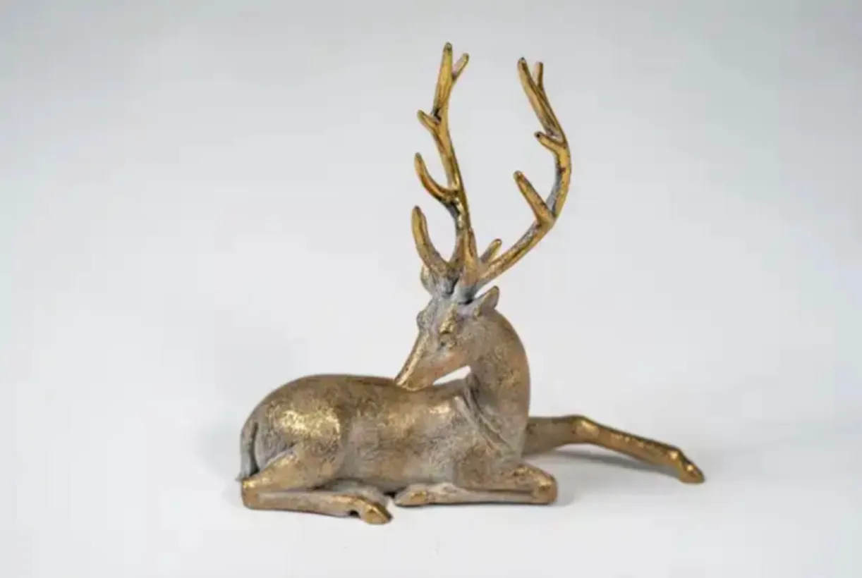 Small Brass Deer Decor