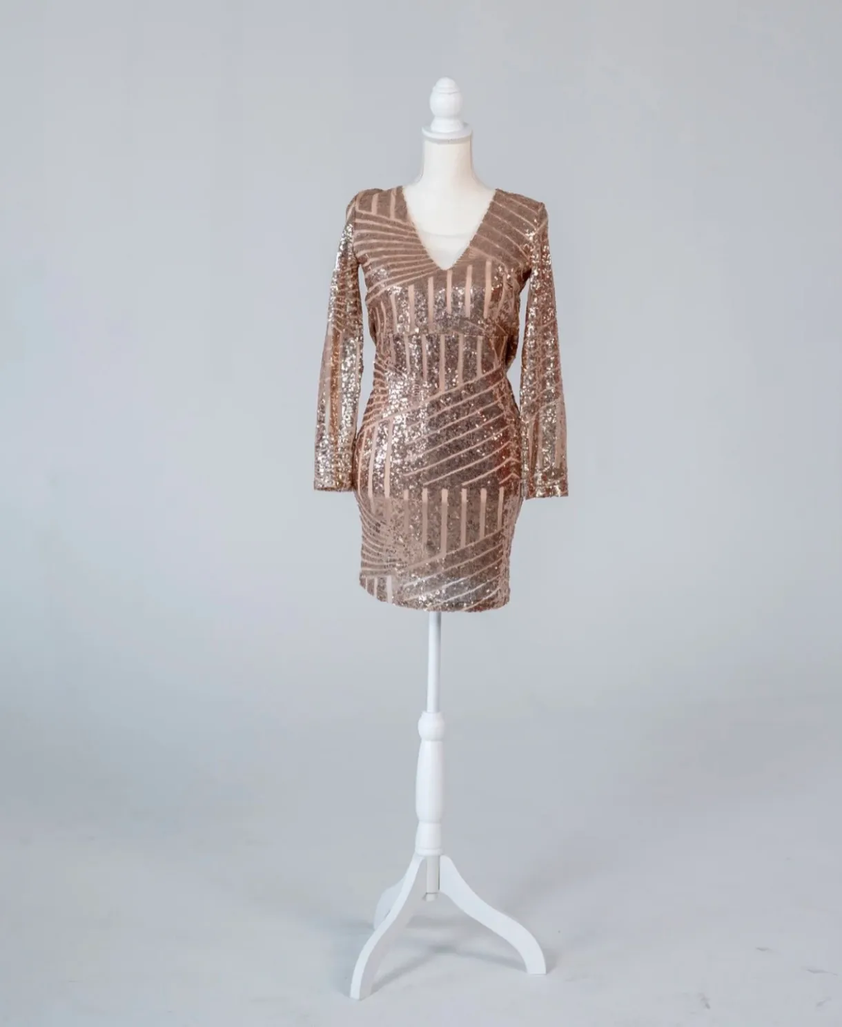 Rose Gold Gatsby Dress | Size S