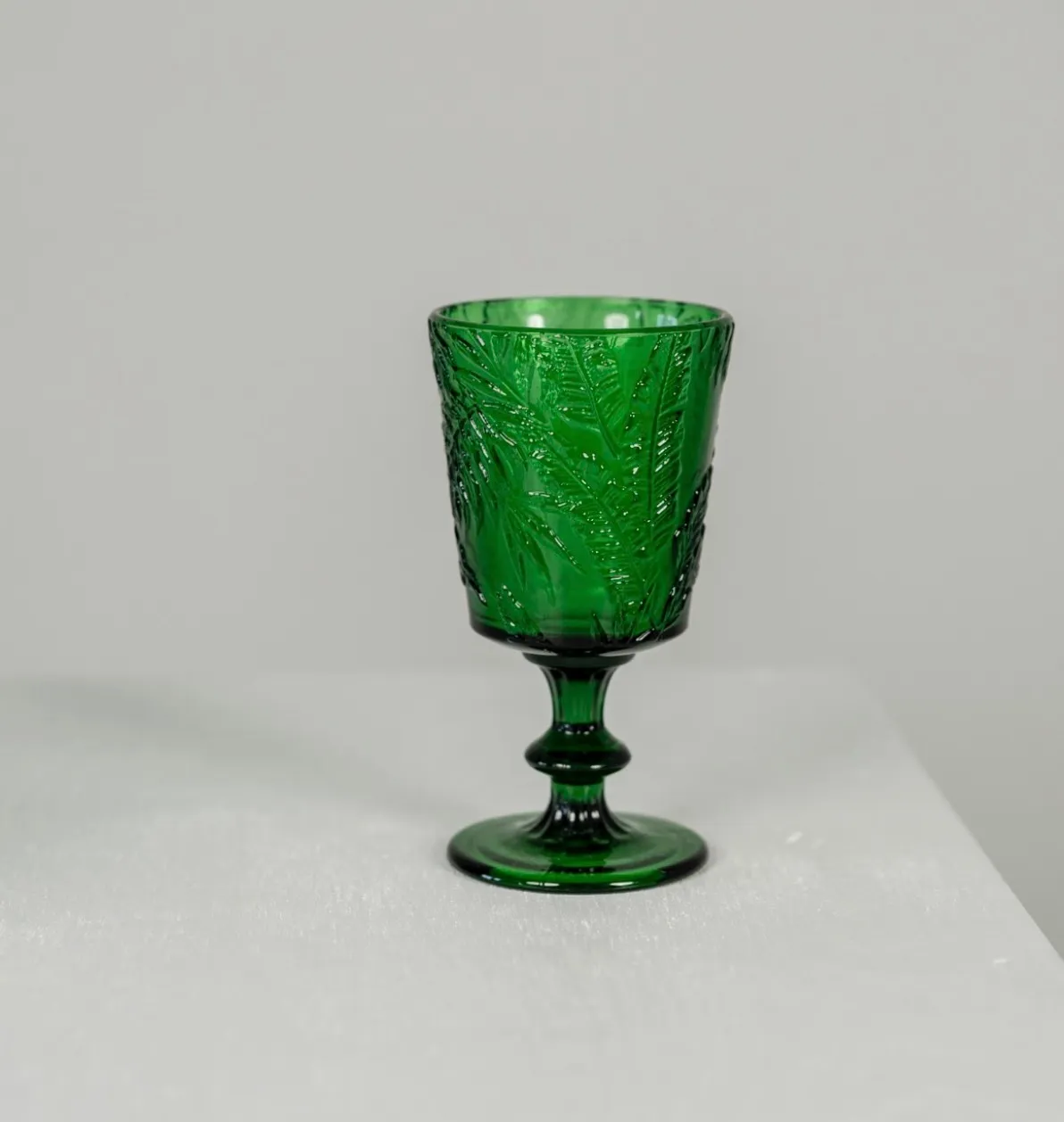 Green Leaves Vintage Glassware