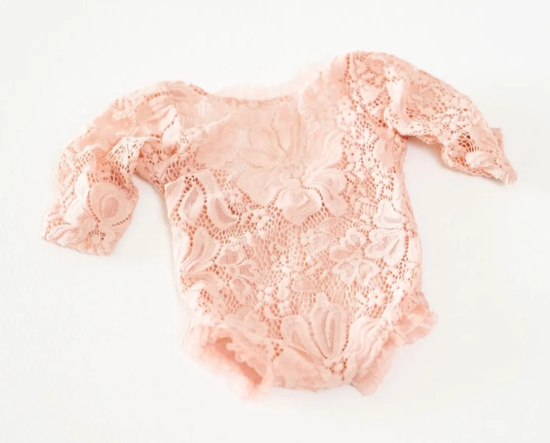 Pink Lace Onesie