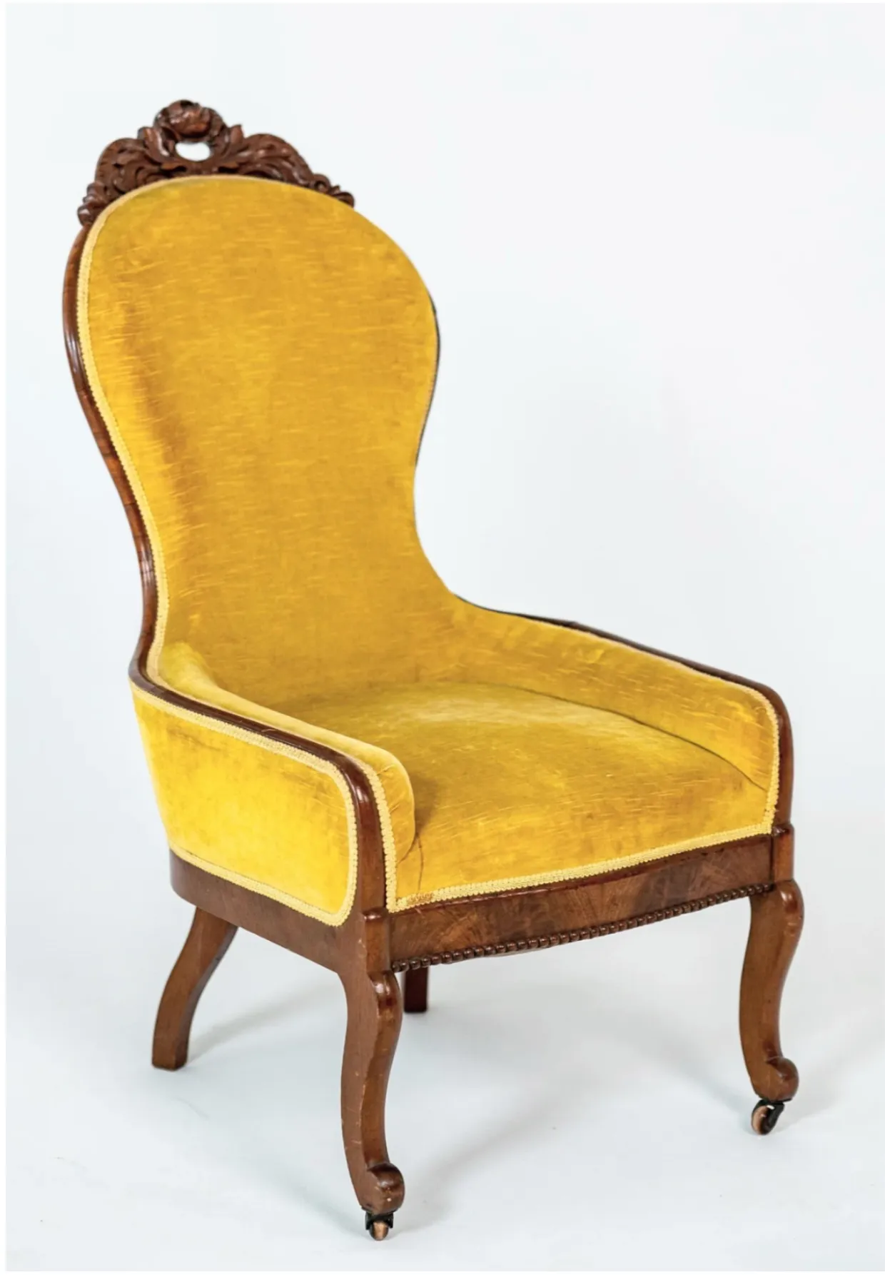 Yellow Vintage Victorian Chair
