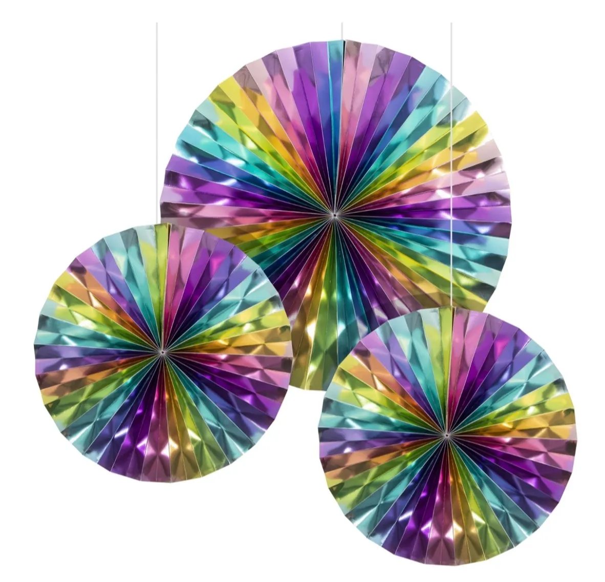 Pastel Rainbow Paper Fans