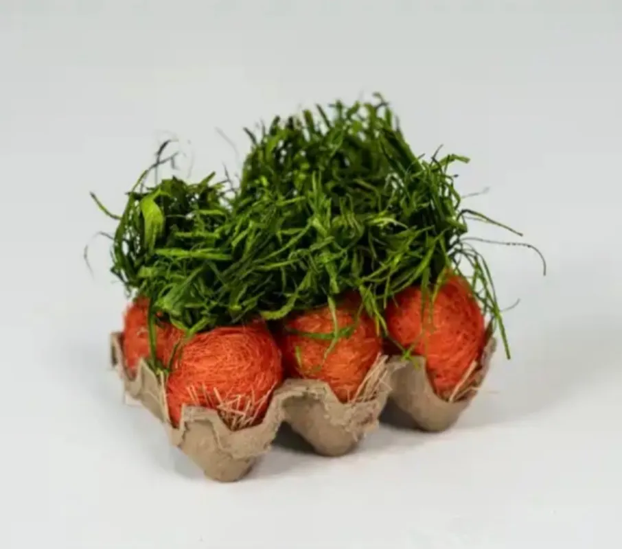 Straw Carrot Easter Eggs