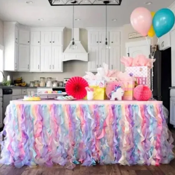 Pastel Ribbon Backdrop or Table Skirt (5x7) 