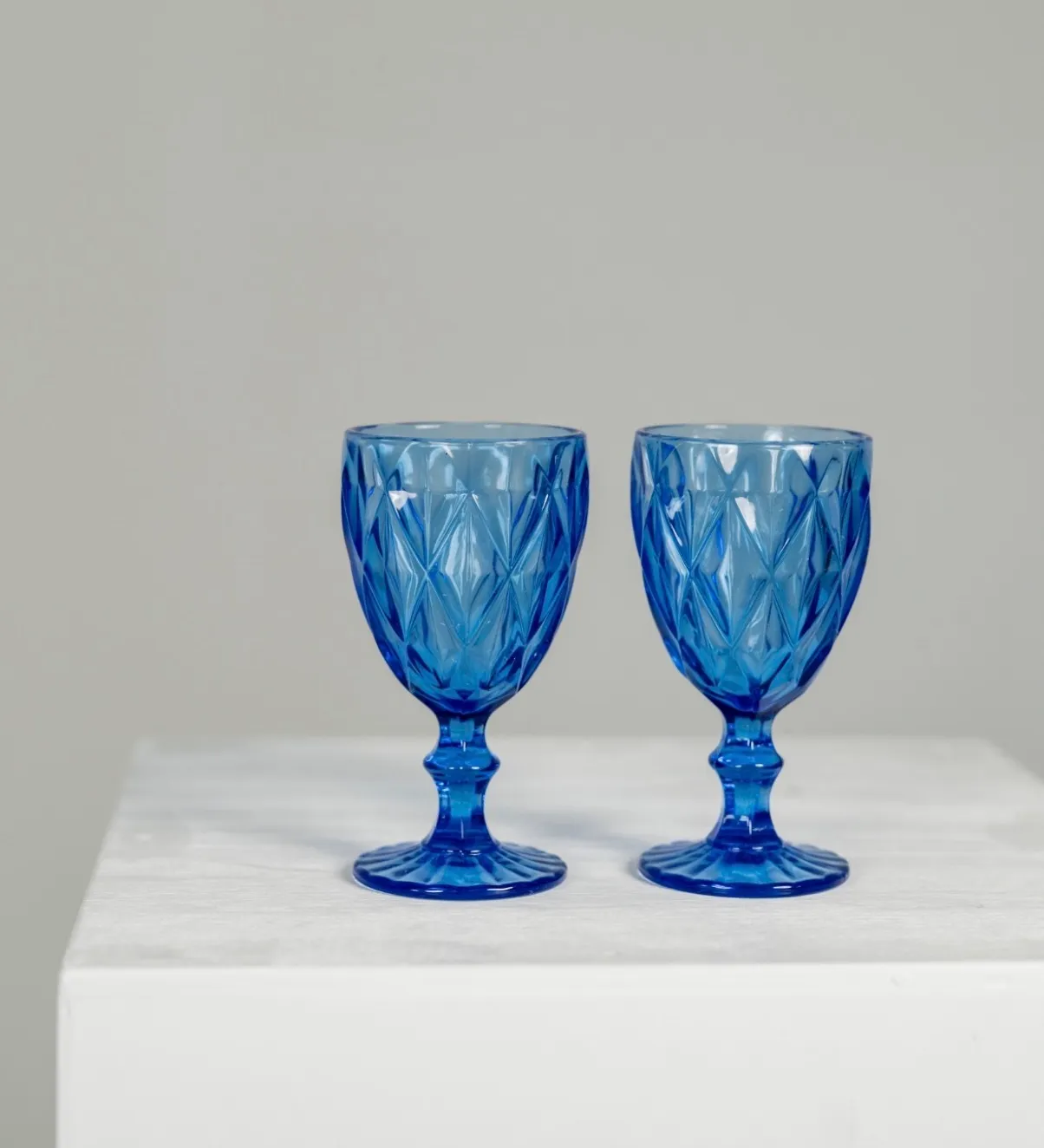 Blue Vintage Geometric Glasses