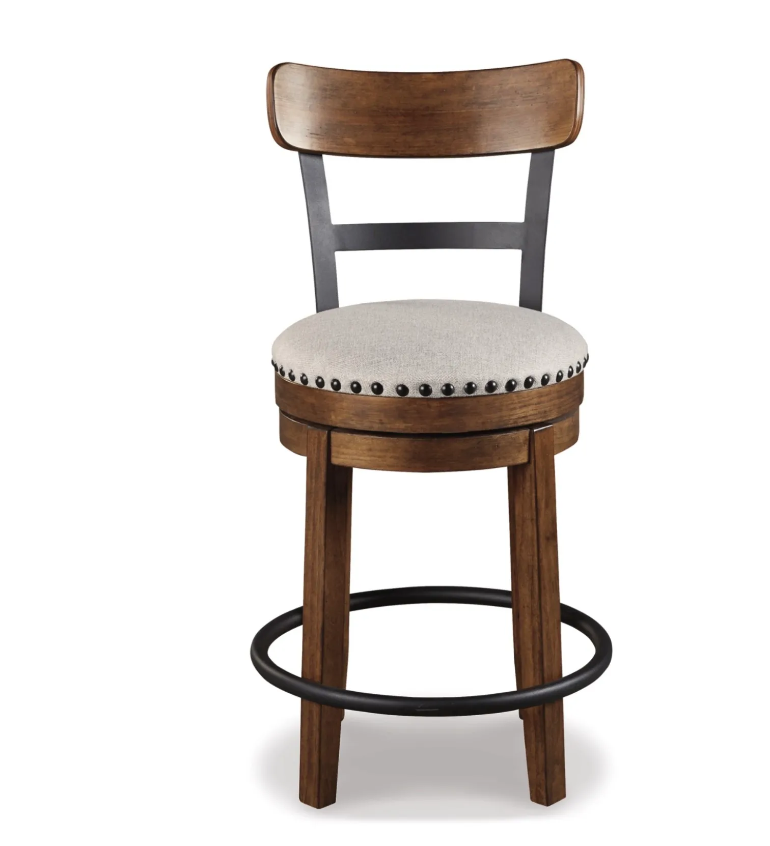 Brown Wood Counter Height Stool