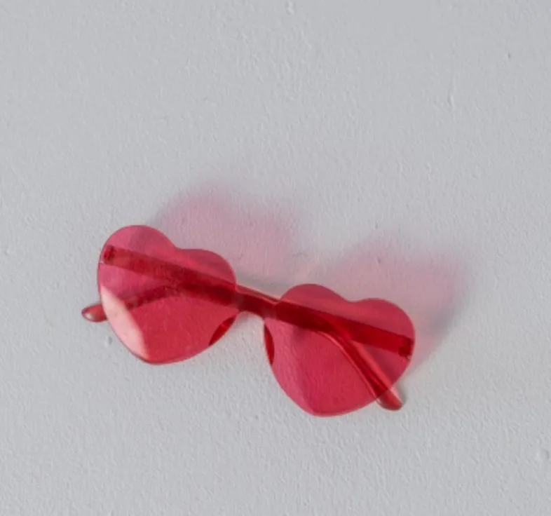 Hot Pink Heart Glasses