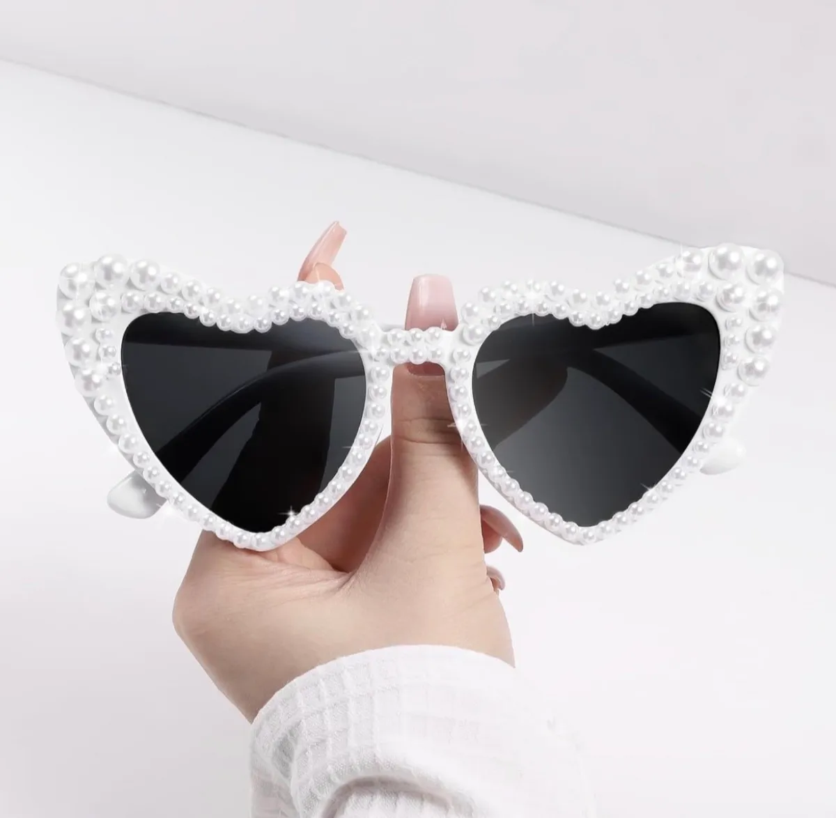 Vintage Pearl Heart Glasses