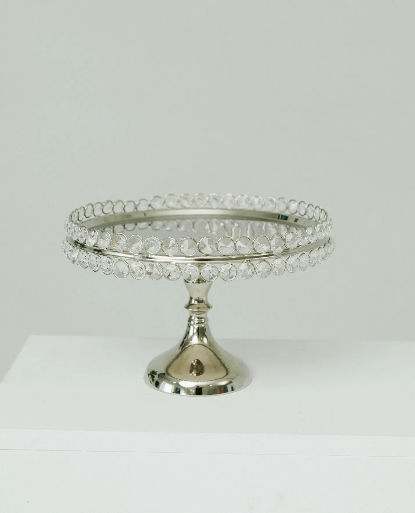 Silver + Jewels Cake Stand