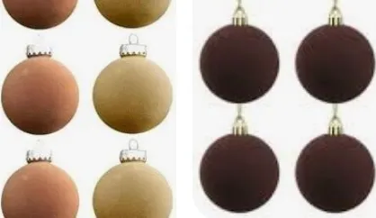 Brown and tan Velvet ornaments