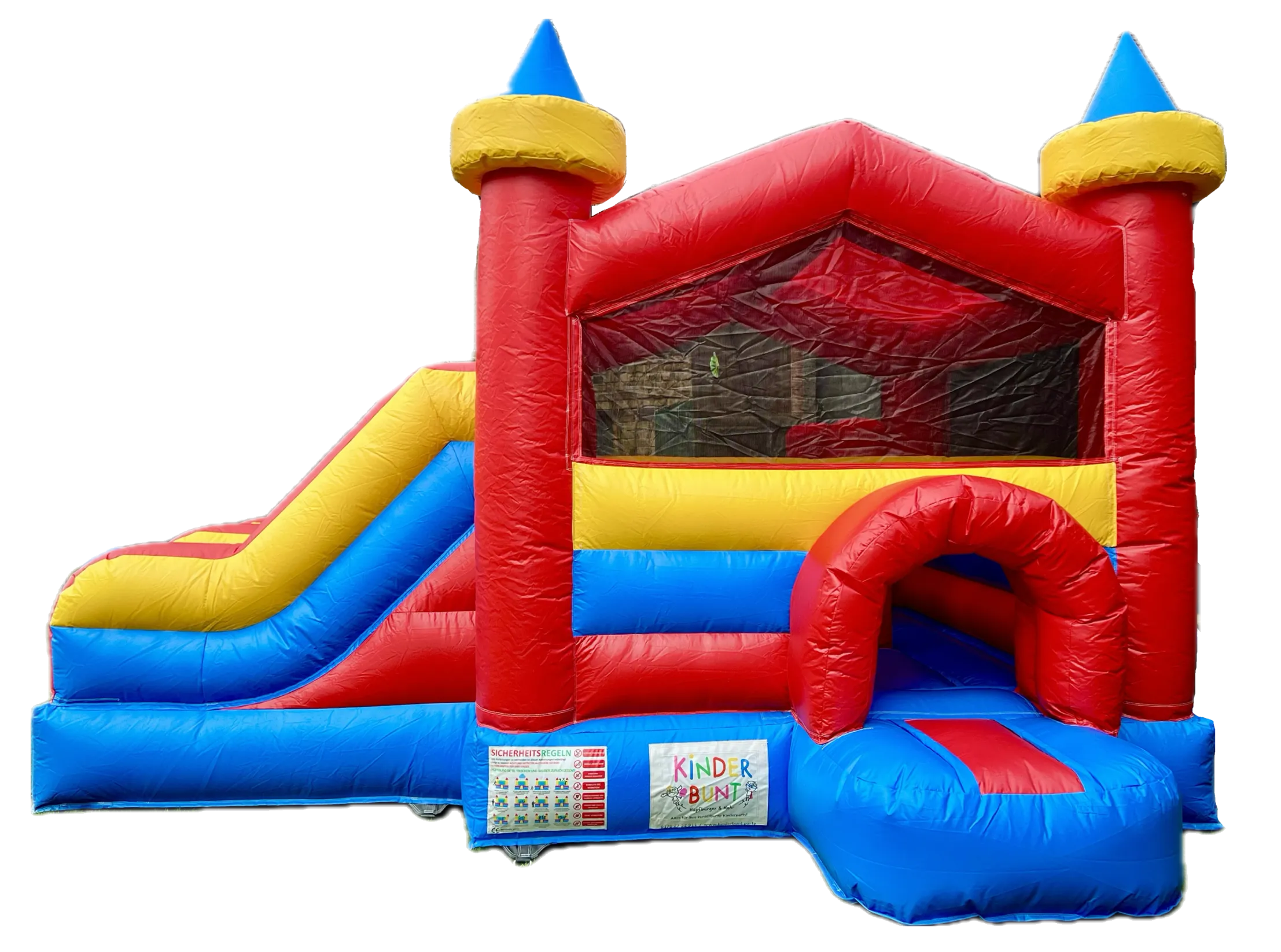 Hüpfburg 5x4,5m - Schloss mit Rutschen