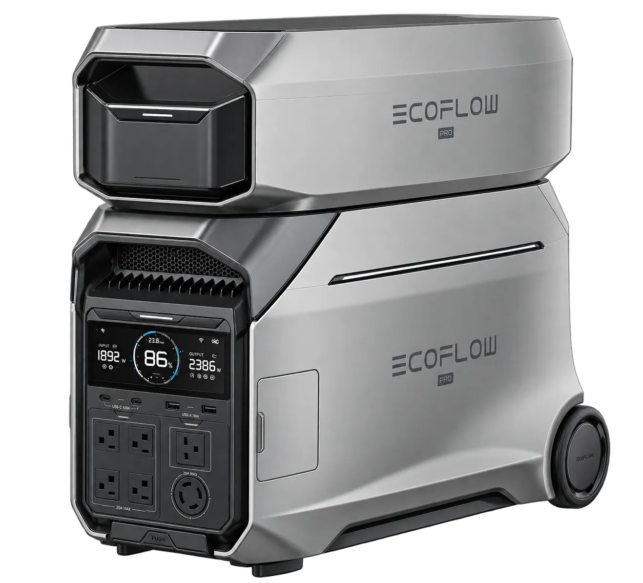 Extended Portable Power — 5.120 kWh | EcoFlow DELTA 3 Ultra + Extra Battery