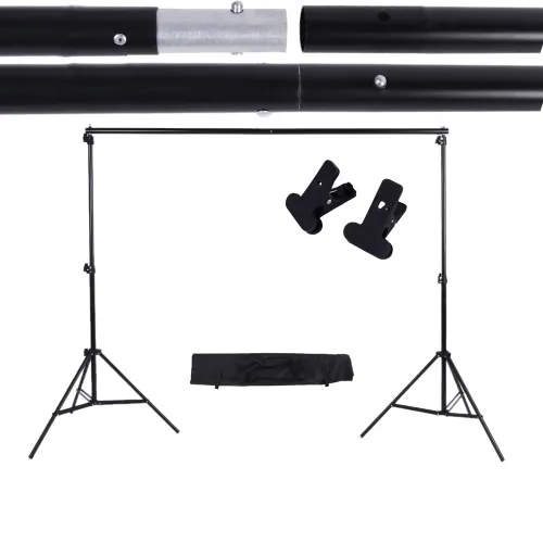 Green Screen with stands, crossbar and clamps