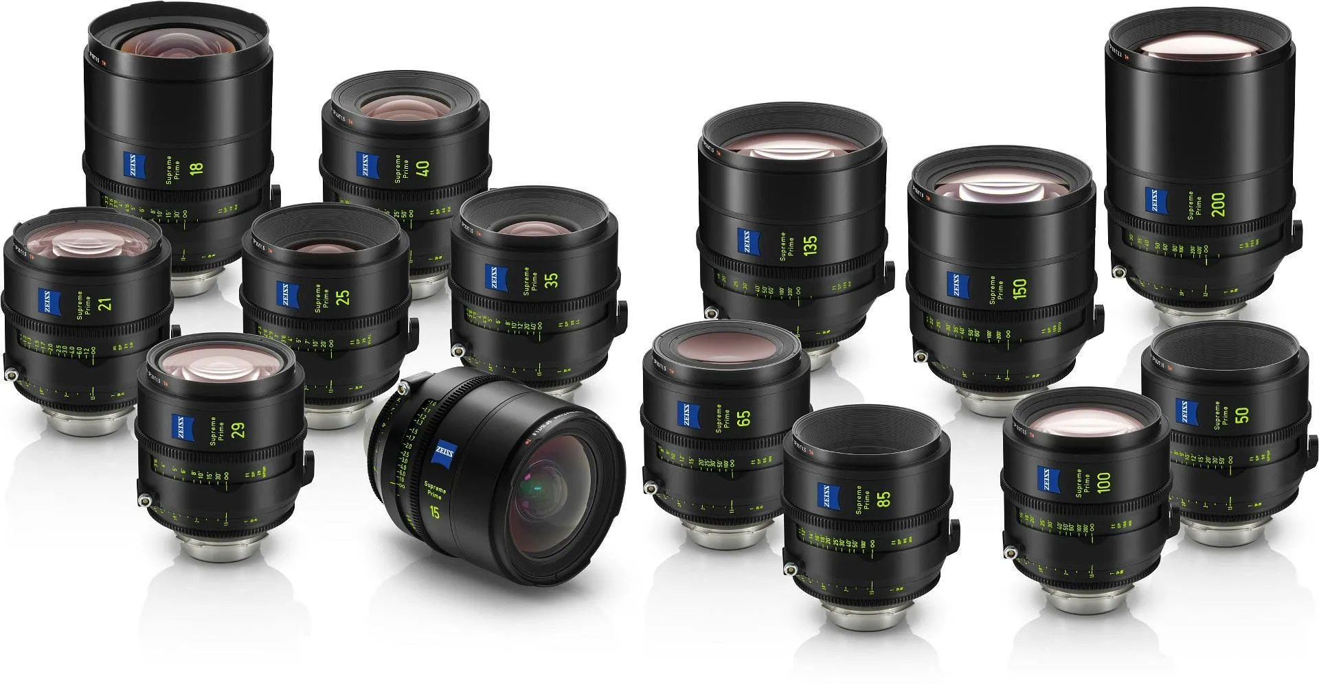 Lenses - Cine Primes - zeiss supreme lenses kit (21,25,29,35,50,85,100,135mm)