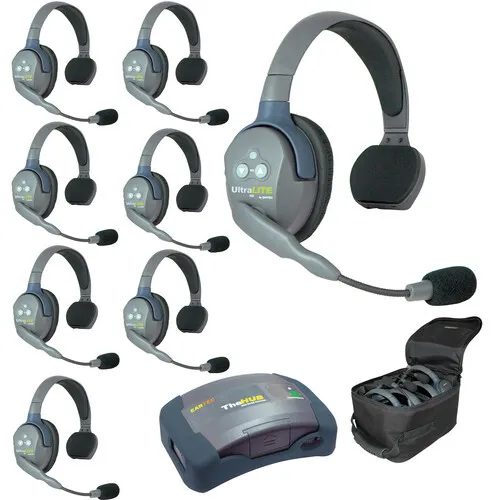 Système d'interphone sans fil Eartec (HUB8S) avec 8 casques