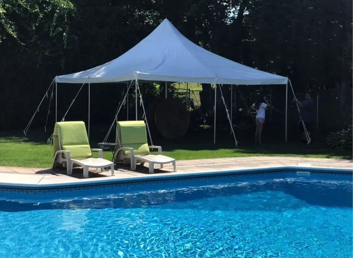 20'x20' Party Package with 8' Banquet Tables