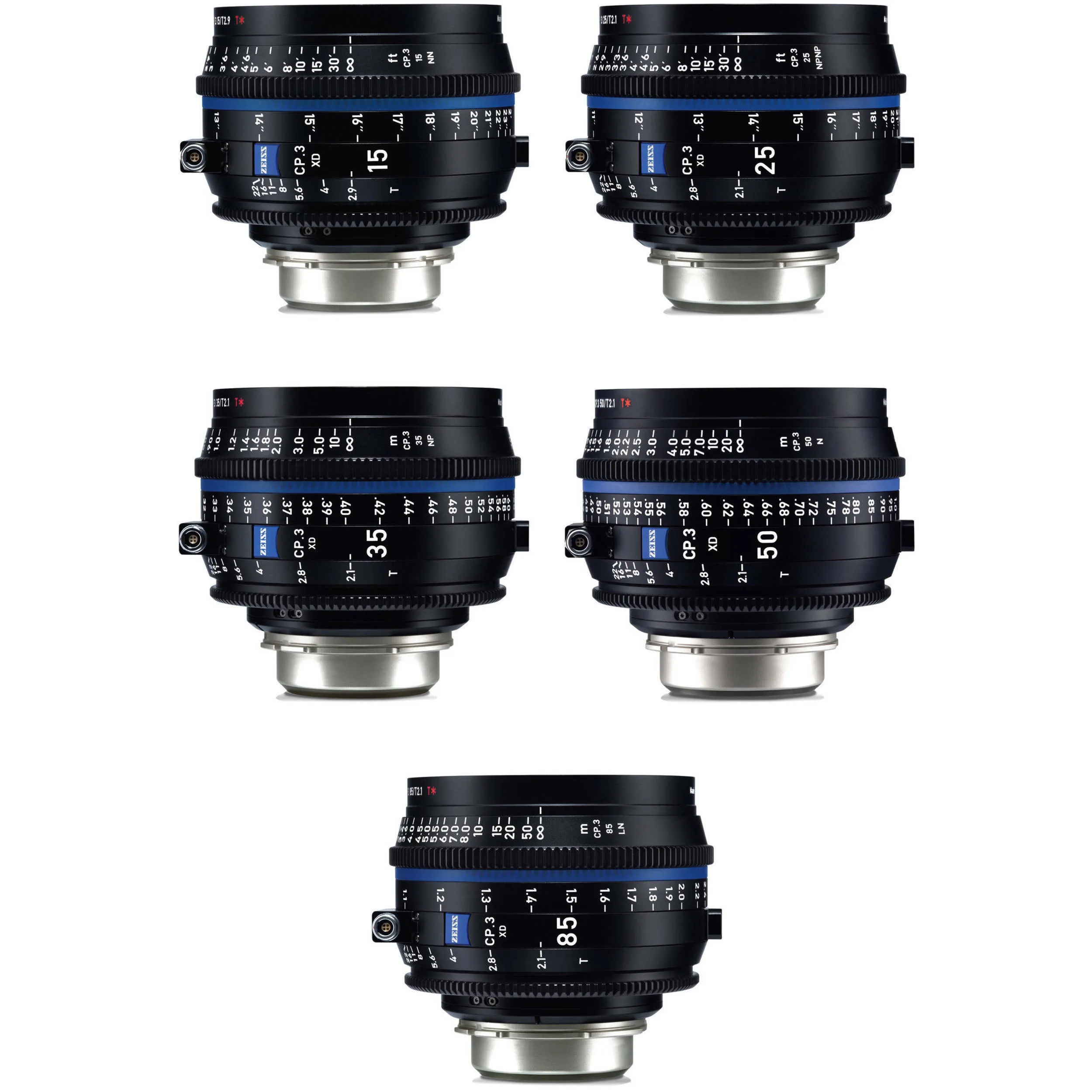 Zeiss cp.3 15mm-85mm T2.1  5 Lens set EF mount